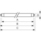 Dimension Drawing (with table) - TL-D Colored 58W Blue 1SL/25