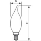  Candelabra Screw BA11 Clear