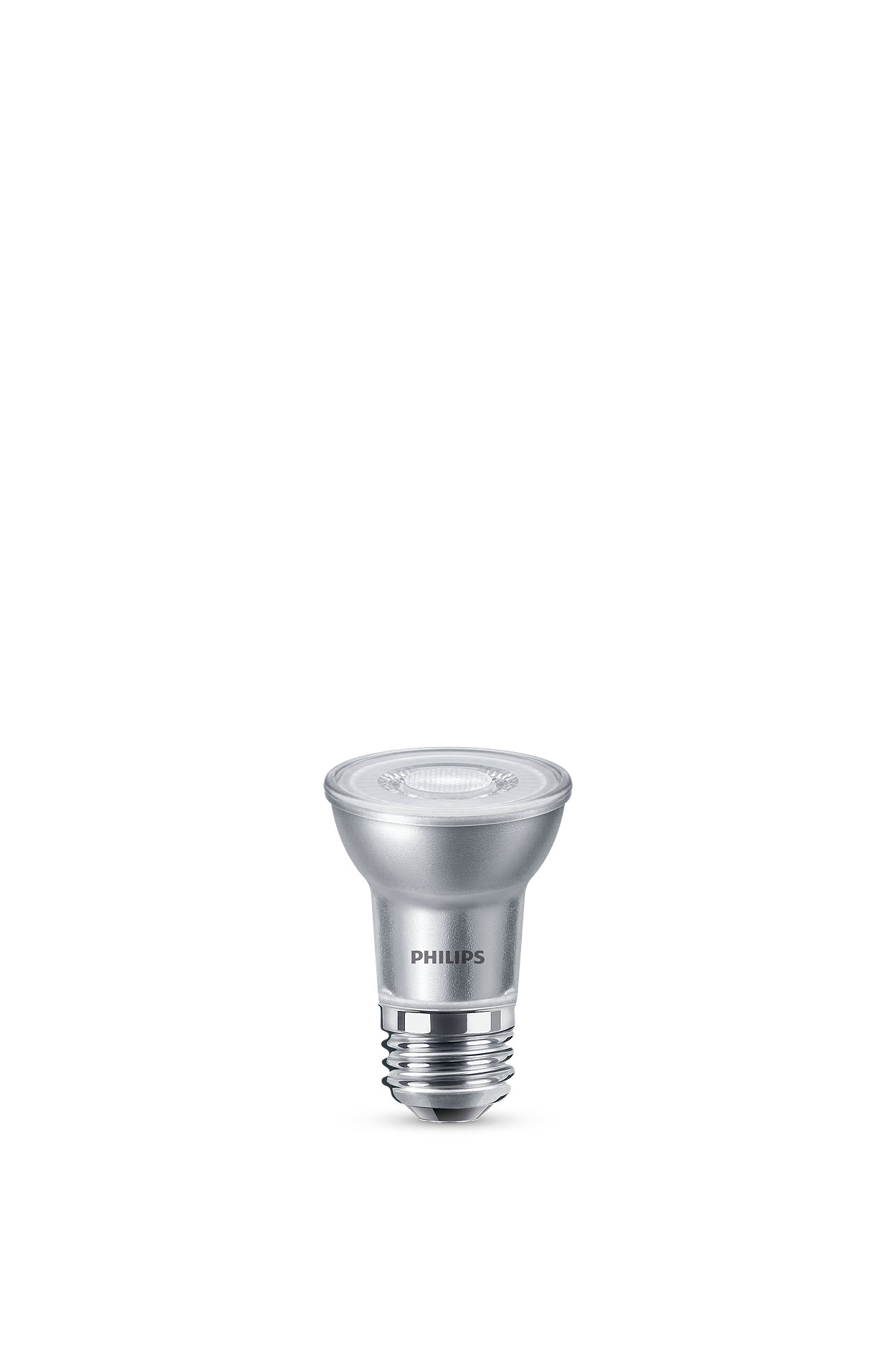 Dimmable LED light with a focused bright beam