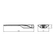 Dimension Drawing (without table) - BRP472 LED 342/NW 288W 220-240V DME