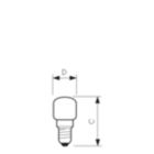  E14 T 22mm Clear