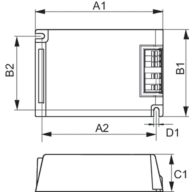 Dimension Drawing (with table) - HID-PV C 35 /S CDM 220-240V 50/60Hz NG