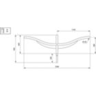  COMORES BRACKETS - 1200 mm - 60 mm - 5° - RAL color