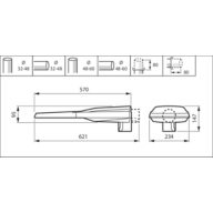 Dimension Drawing (without table) - BGP282 LED30-4S/740 I DW10 48/60S