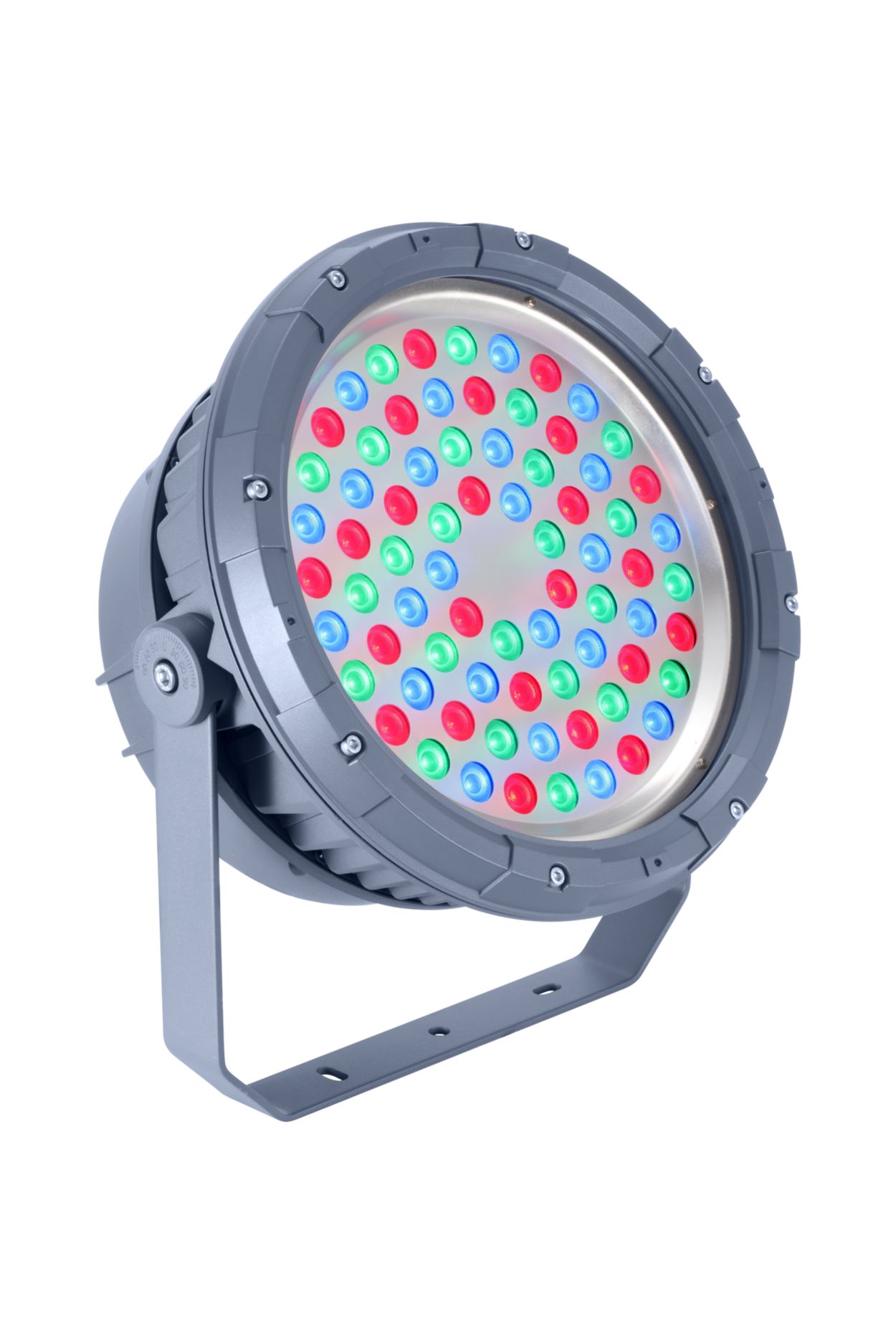 Architectural LED floodlight for fixed or dynamic lighting.
