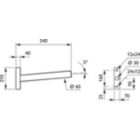  COMMODITY BRACKETS - 500 mm - 60 mm - 5° - RAL color