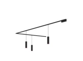 Perifo L-shaped ceiling base kit (3 pendants)