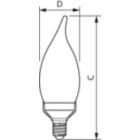  Candelabra Screw BA11 35mm Clear