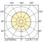Light Distribution Diagram - MASTER CityWh CDO-TT Plus 70W/942 E27