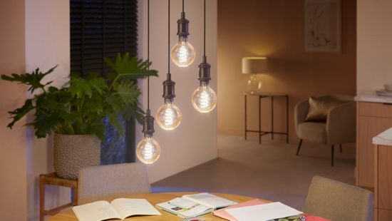 Configura el ambiente indicado con la luz blanca suave