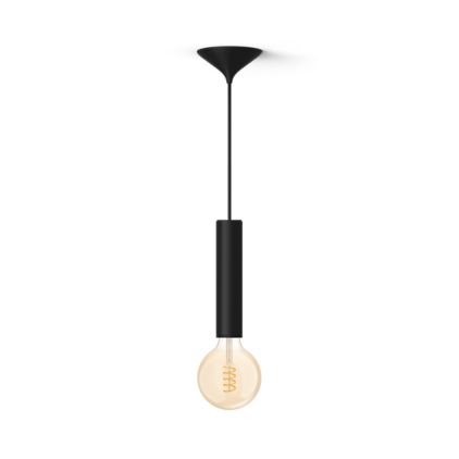 German:An image of product of the Set: Schwarze Kordel Large + White Ambiance Filament G125 Globe