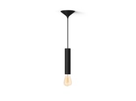 Pack: Cordon de suspension grand noir pour ampoules à filament + ampoule Edison Filament ST72 blanc chaud à blanc froid.