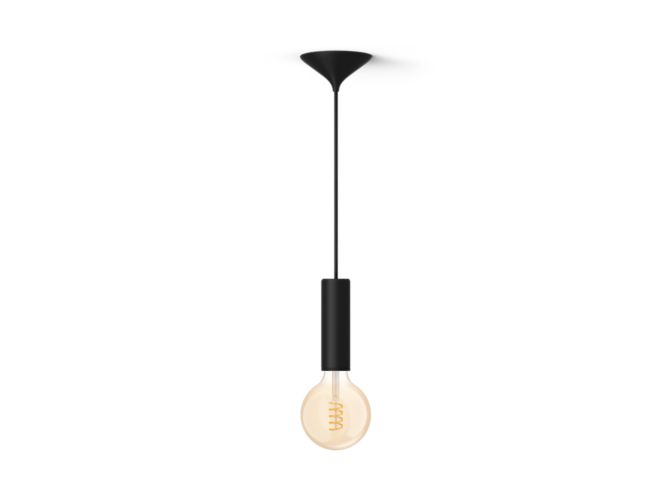 German:An image of product of the Set: Schwarze Kordel Medium + White Ambiance Filament G125 Globe
