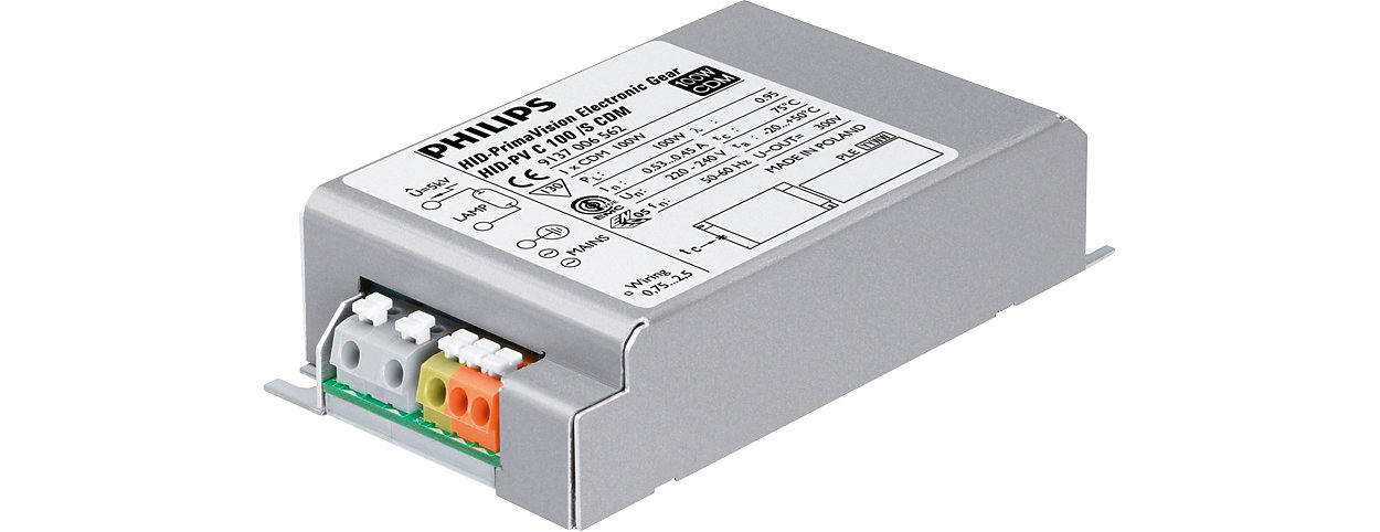 PrimaVision Compact (35 W, 50 W és 70 W) CDM-lámpákhoz – kiváló minőség és teljesítmény