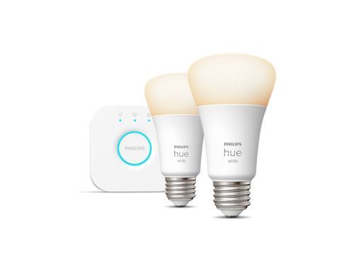 Hue White Kit de inicio: 2 focos inteligentes E26 (60 W)