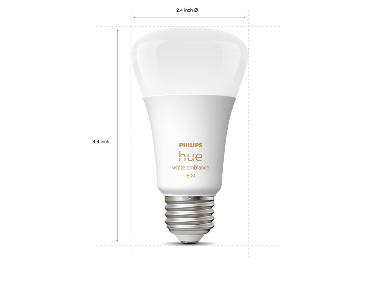 Hue 1-pack A19 E26 60W LED Bulb White Ambiance | Philips Hue