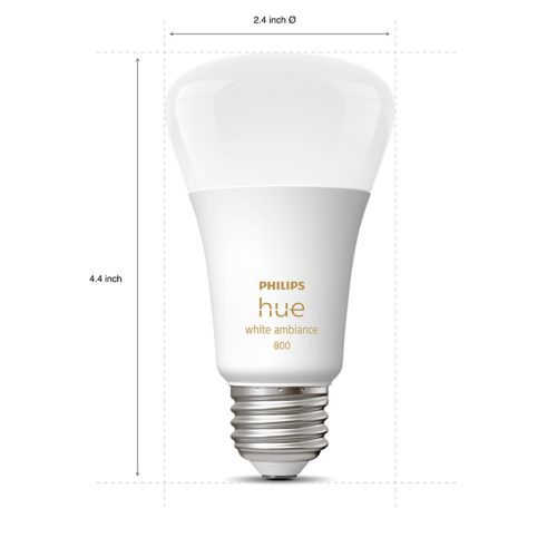 Hue 1-pack A19 E26 60W LED Bulb White Ambiance | Philips Hue