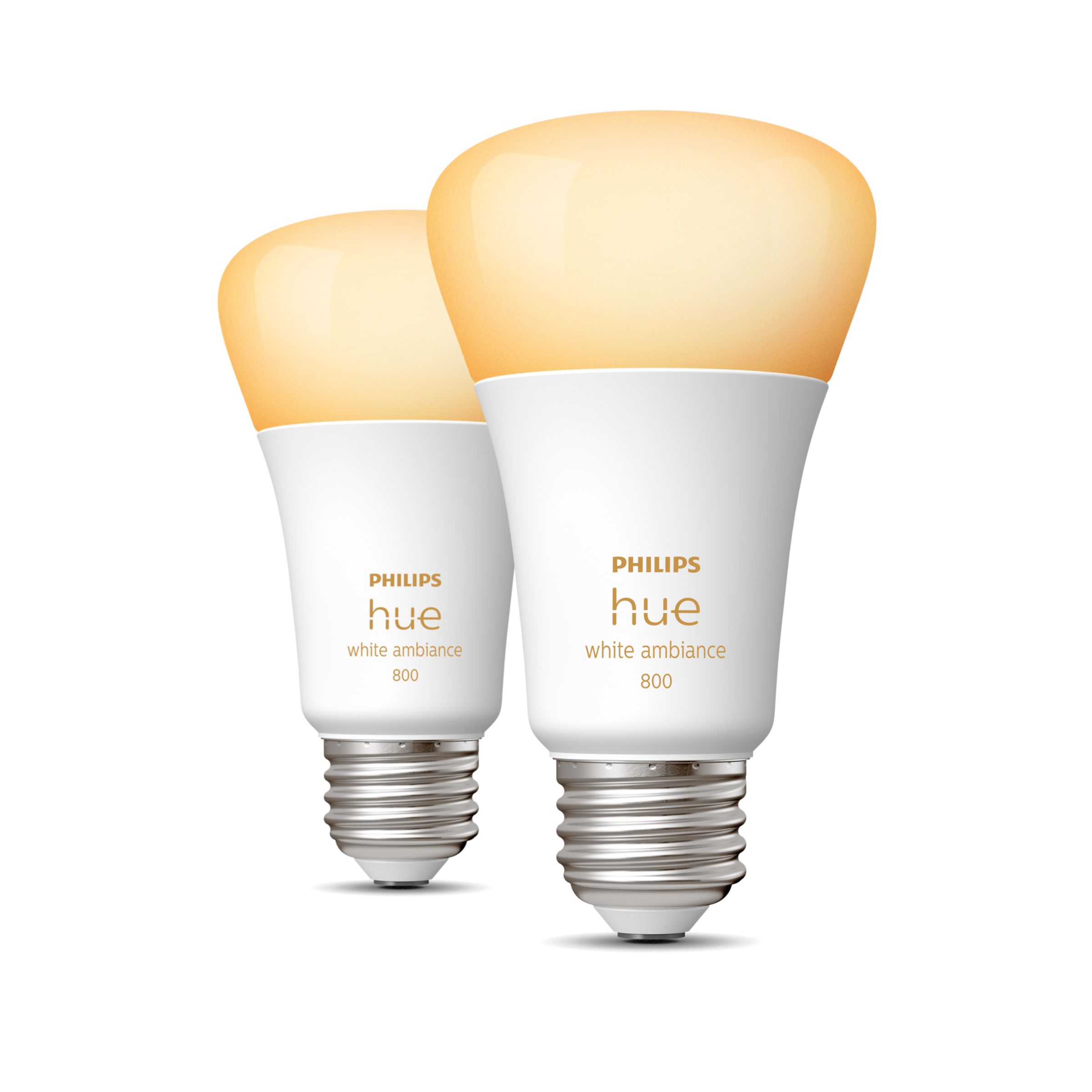 SET 2xLED Bombilla regulable Philips Hue WHITE AMBIANCE E27/8W/230V  2200-6500K