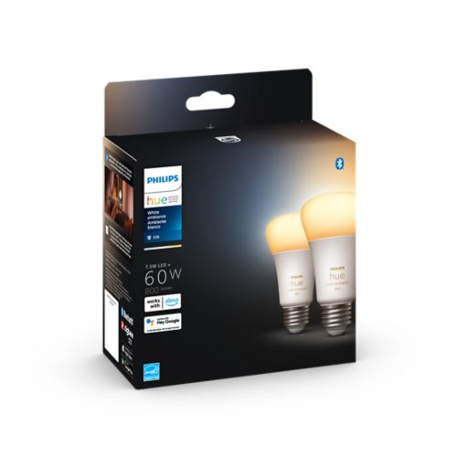 COPPIA DI 2 LAMPADINE: Philips Hue White single bulb 2700 K caldo E14