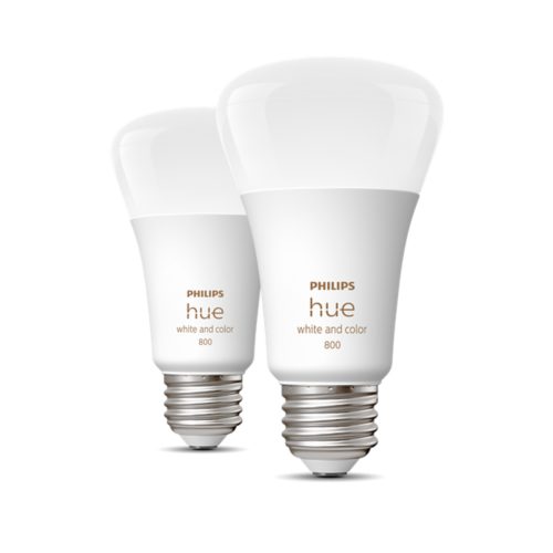 Hue 2-pack A19 E26 60W LED Bulbs White and Colour Ambiance Hue 2-pack A19 E26 60W LED Bulbs White and Colour Ambiance