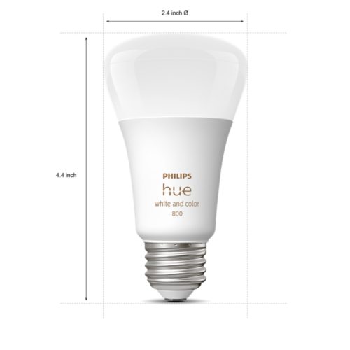 Hue 2-pack A19 E26 LED Bulbs - White and Colour Ambiance | Philips