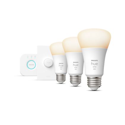 An image of product of the Starter kit: 3 E26 smart bulbs (60 W) + smart button