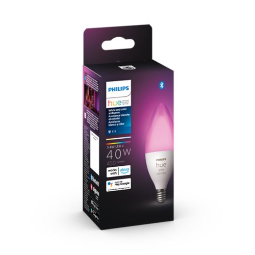 Hue single E14 B39 Candle LED Bulbs White and Colour Ambiance