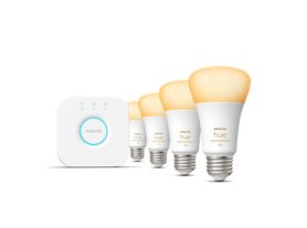 若者に人気のブランド Starter Hue kit: + Ambiance White Bulbs LED E26 A19 4-pack 蛍光灯・電球