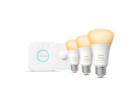 Starter kit: 3 E26 smart bulbs (75 W) + smart button