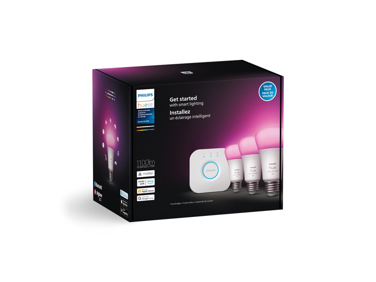PHILIPS Hue Smart bulb LED E14 Spherical 5w White and Color
