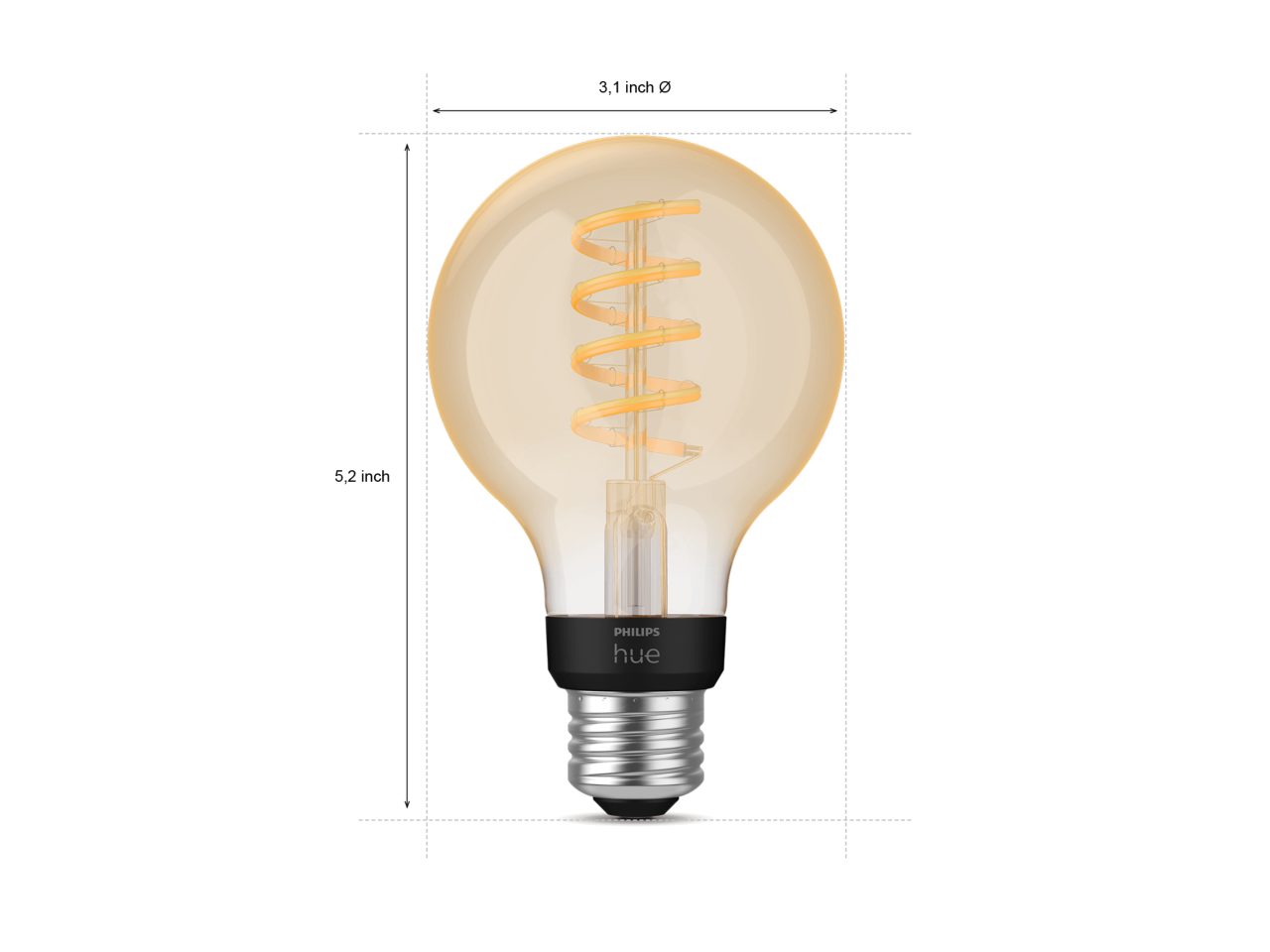Hue Globe G25 E26 Filament LED Bulb - White Ambiance | Philips Hue