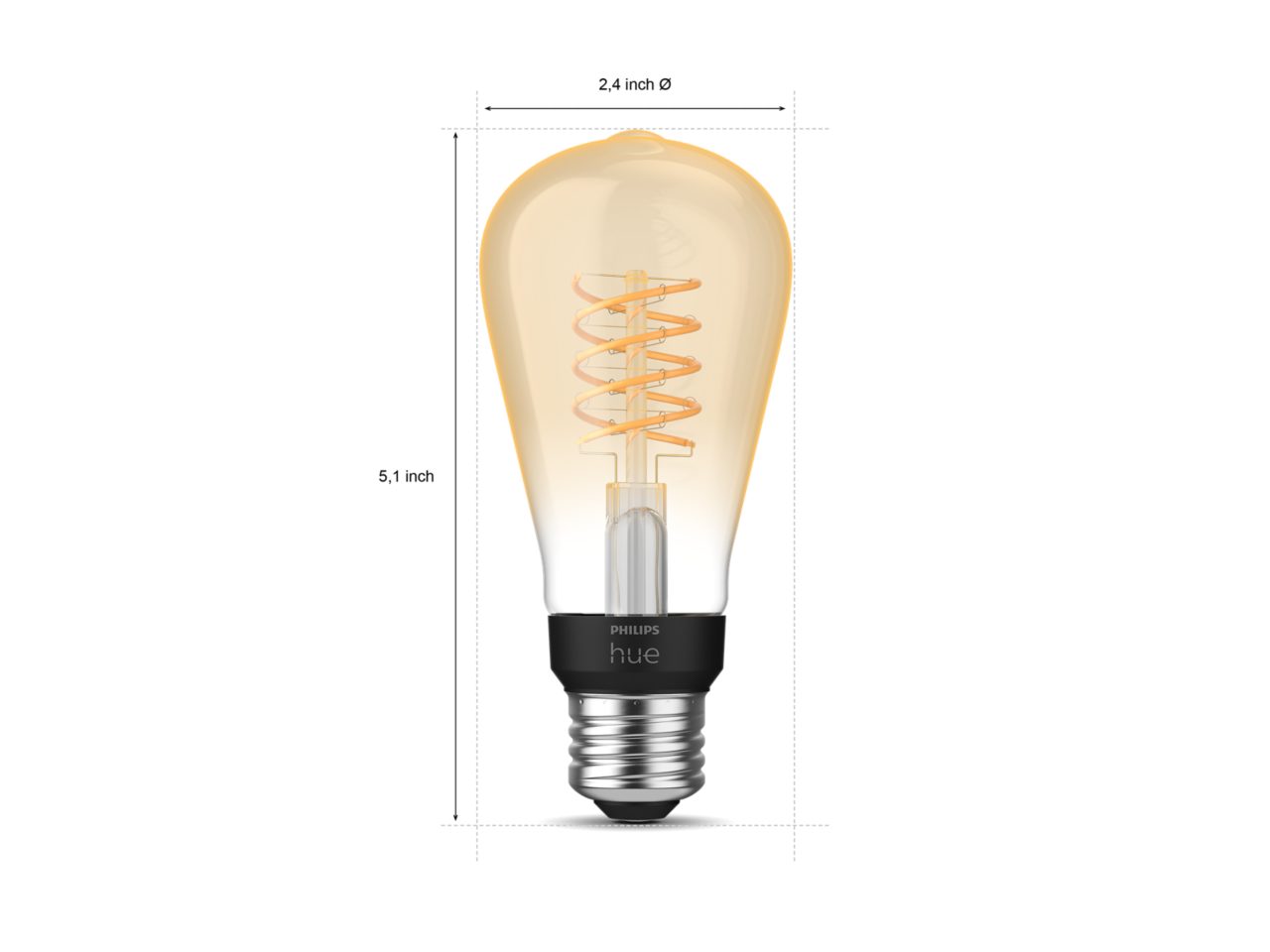 【Philips Hue 】  ST19 スマートヴィンテージLED電球 Amazon | Philips Hue ホワイトフィラメント ST19 スマート