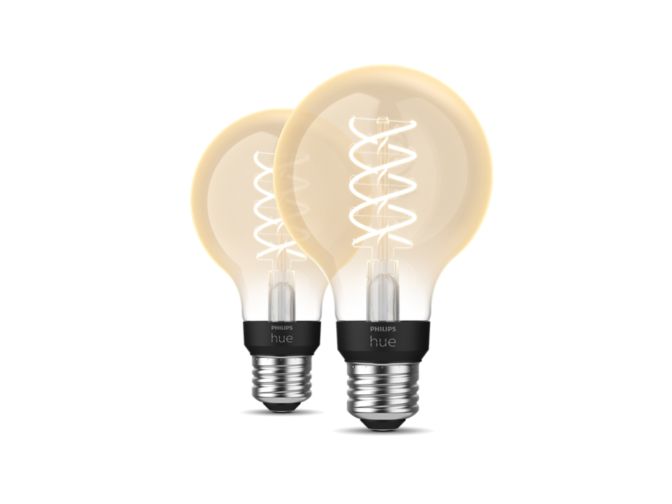 Close up of front of G25 globe - E26 smart bulb - (2-pack)