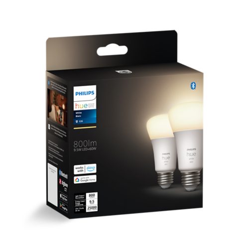 Hue 2-pack A19 E26 LED Bulb 60W - White | Philips Hue
