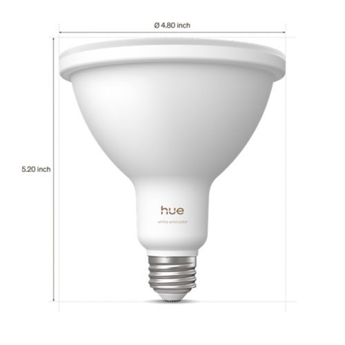 Hue 1-pack PAR38 E26 LED Bulb White and Colour Ambiance | Philips Hue