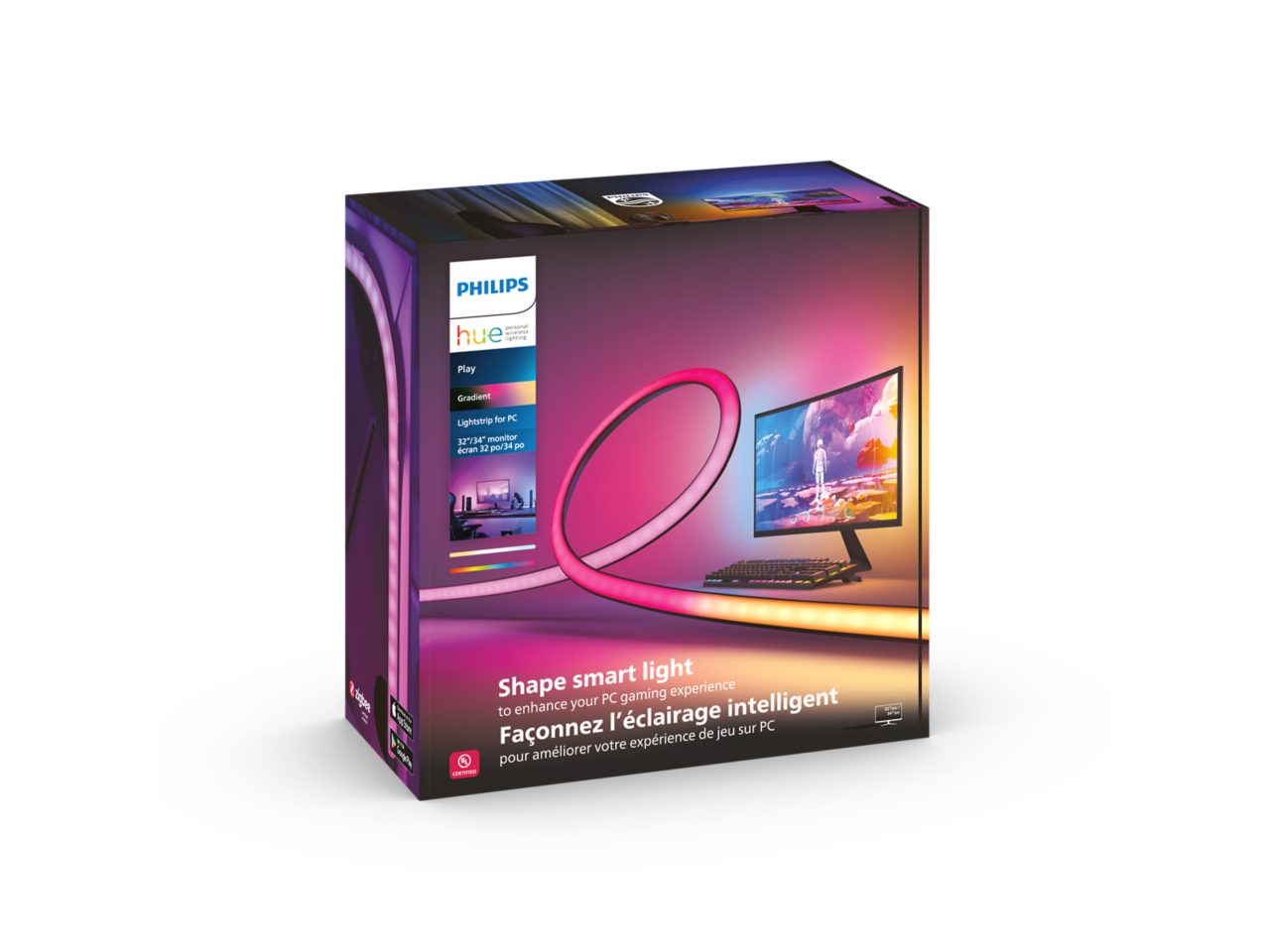 その他 Philips Hue Play Gradient Lightstrip Hue Play Gradient Lightstrip 32-34 inch PC Monitors | Philips Hue