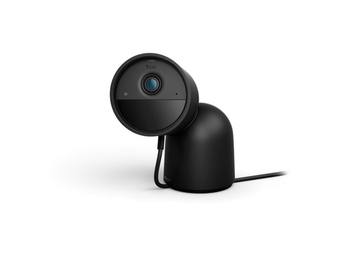 Gros plan de l’avant de Caméra filaire Secure avec support de bureau