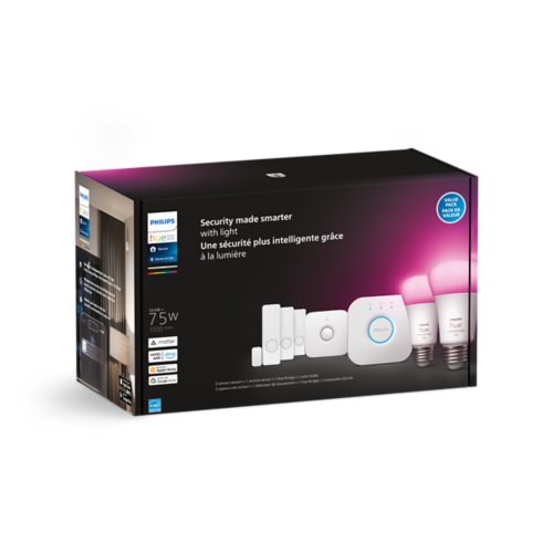 Hue Starter kit 3 Contact Sensors 1 Motion Sensor 2 E26 Bulbs Hue Bridge White Philips Hue