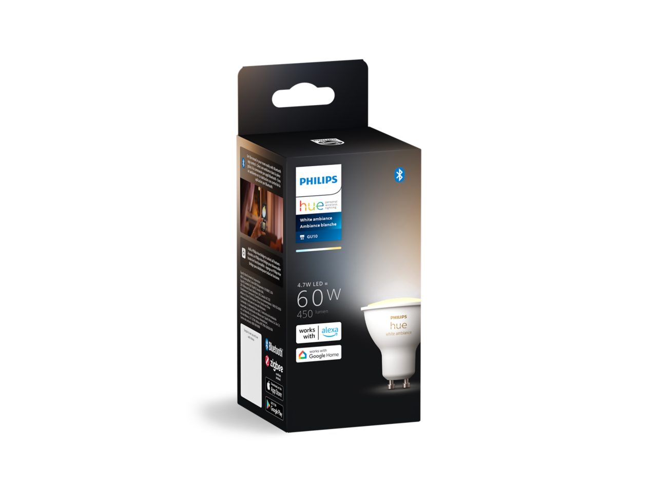 Philips Hue White Ambiance Smart Bulb Starter Kit (4 A19