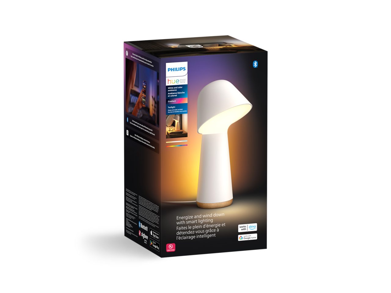 PHILIPS Wake-up Light ホワイト Philips Smartsleep Alarm Clock, Smart Sunrise & Sunset Sleep Light