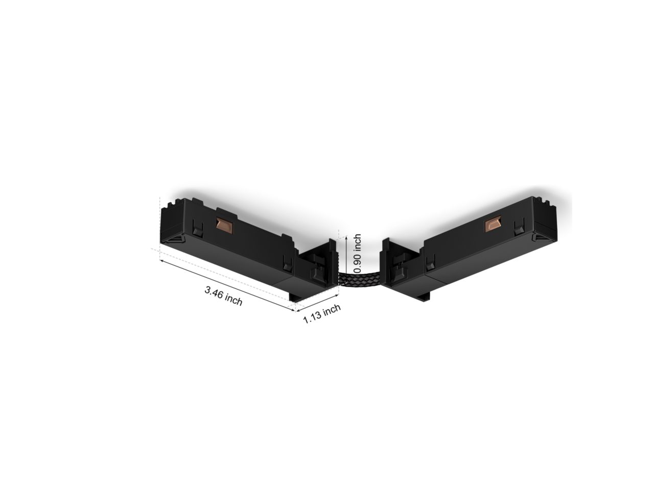 Hue Perifo Track Light - Flexible Connector 2 rails - Black