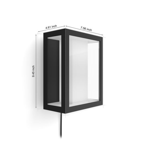 Impress wide outdoor wall light