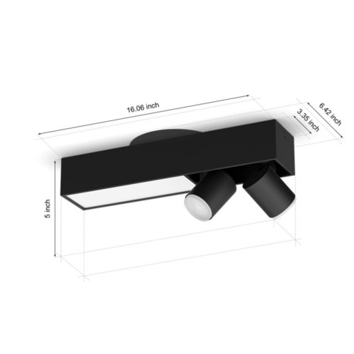 Centris 2 spot ceiling light