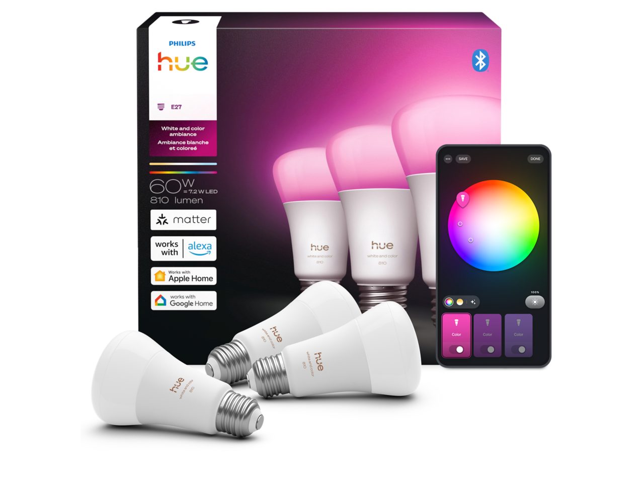 蛍光灯・電球 Philips Hue White Color *3 Ambiance *1 046677591298-929003853901-Hue-