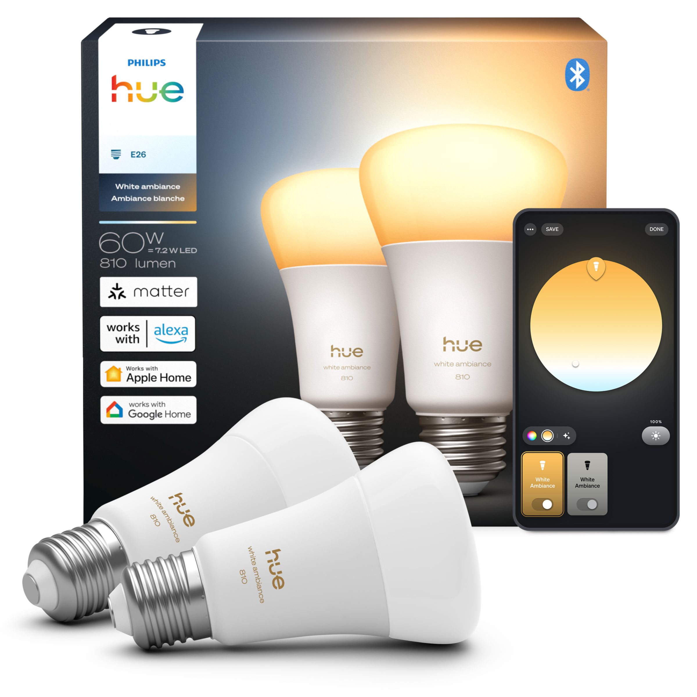 PHILIPS Hue White Ambiance Smart Bulb - Thumbnail 4