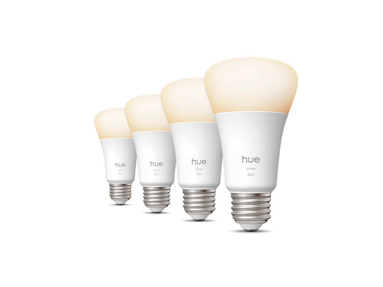 PHILIPS Hue White Ambiance LED E26 4個セット Hue Starter kit: 4-pack A19 E26 LED Bulbs White Ambiance +
