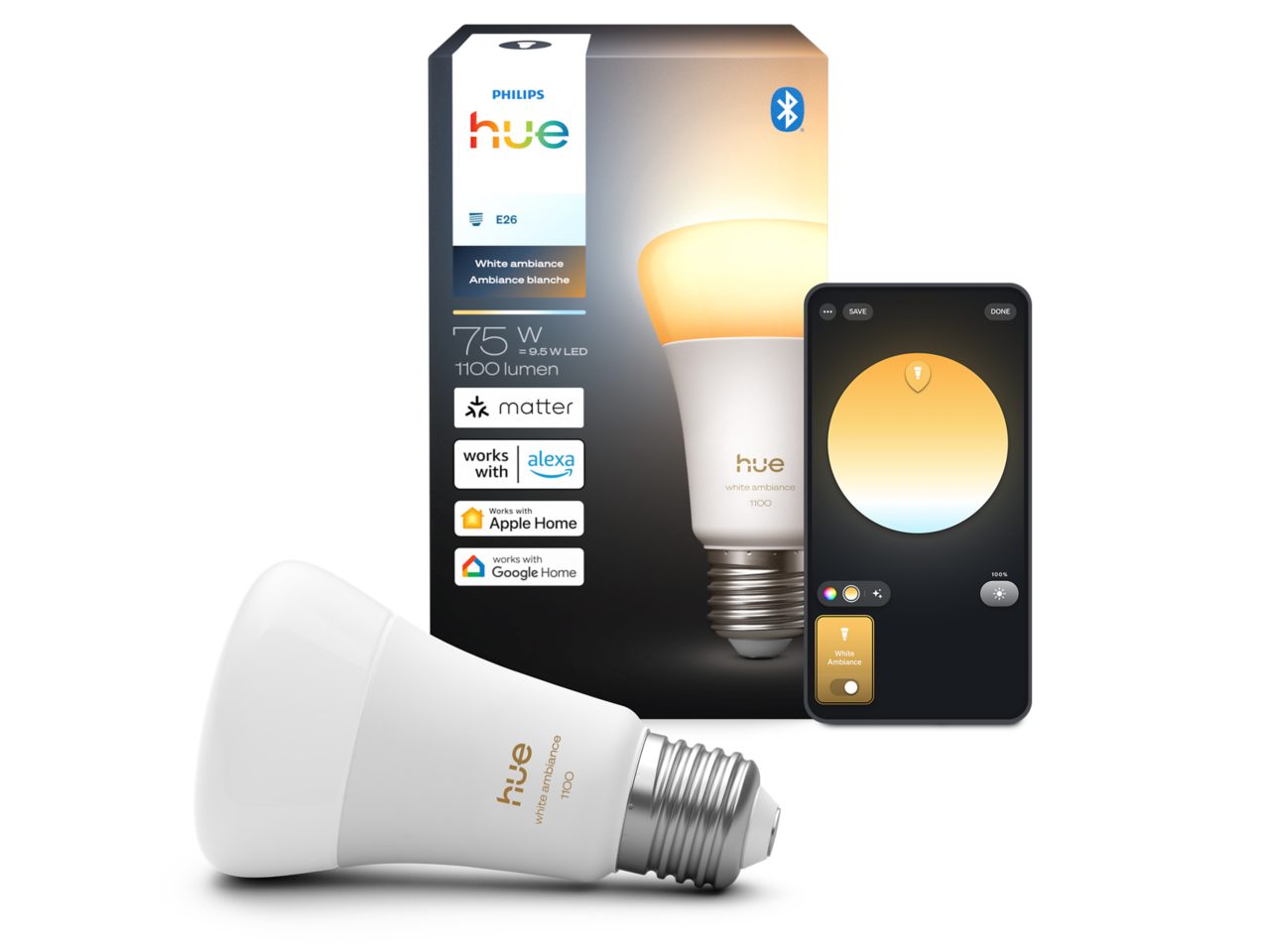 Hue White ambiance A60 - E26 smart bulb - 1100 | Philips Hue