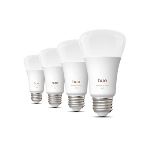 Hue White and color ambiance 60W A19 4PACK- E26 smart bulbs