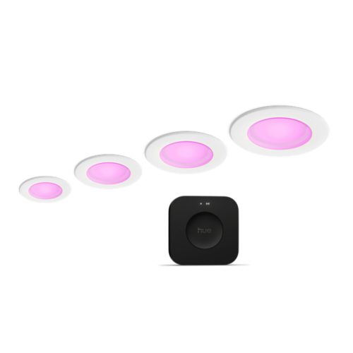 4 Can LED Downlights - 5/6 inch + Bridge Pro | Philips Hue