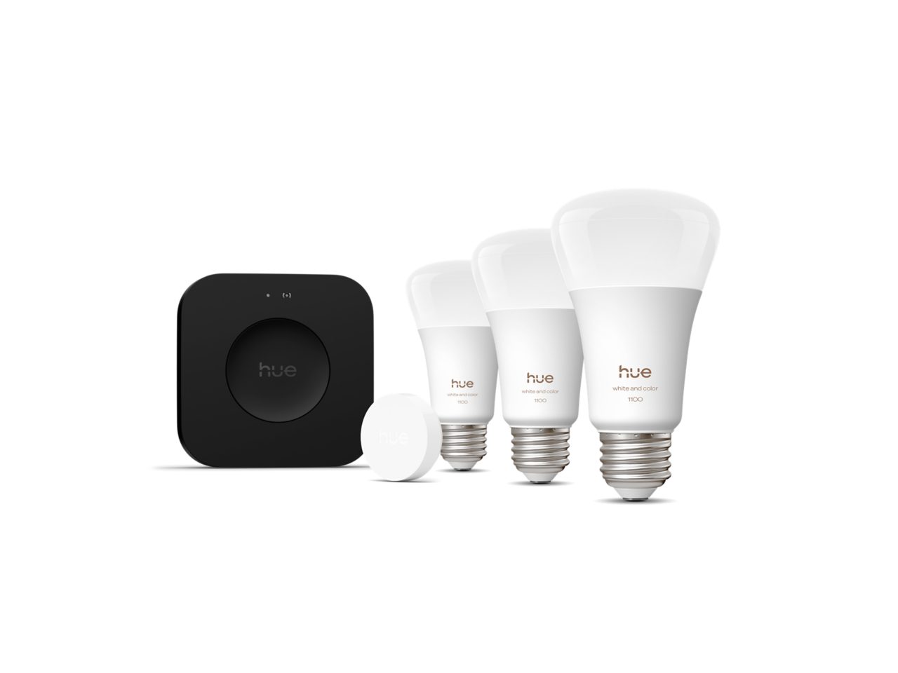 Phillips Hue フルカラー 800lm 3個セット Hue Starter Kit: Smart Switch + 2-pack White and Colour